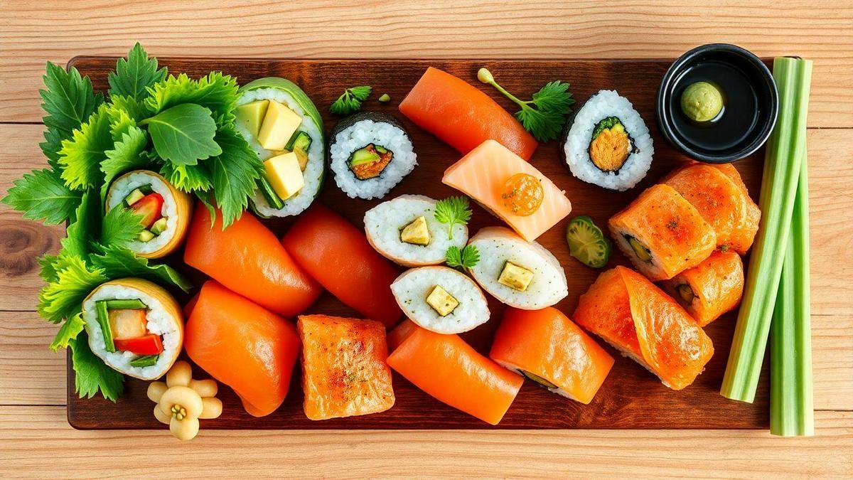 Apresentação, molhos e dicas para servir seu sushi vegetariano