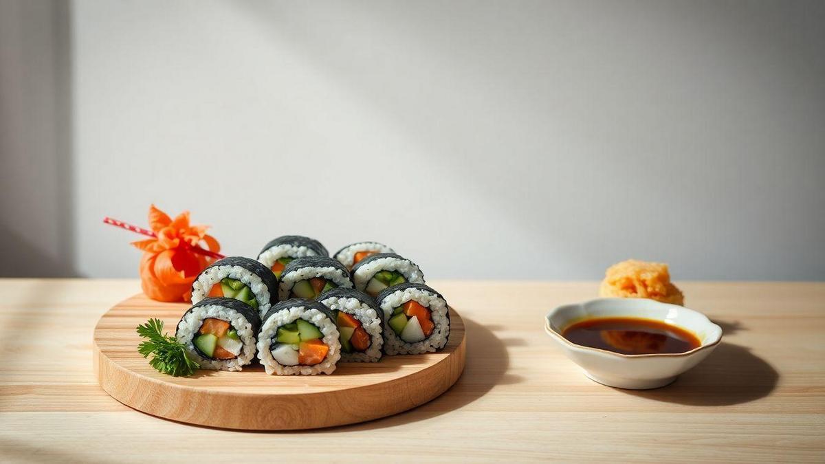 Receitas rápidas: sushi vegetariano fácil e rápido para iniciantes