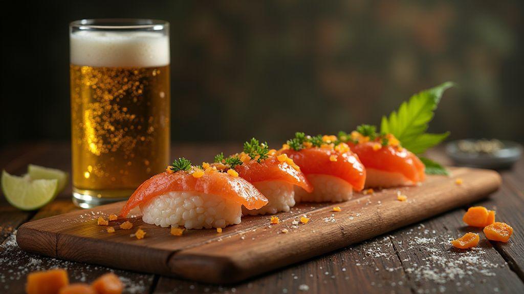 Harmonizar sushi com witbier: aromas cítricos e especiarias