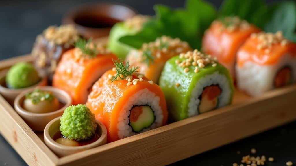 Recheios e combinações saudáveis para sushi de couve-flor