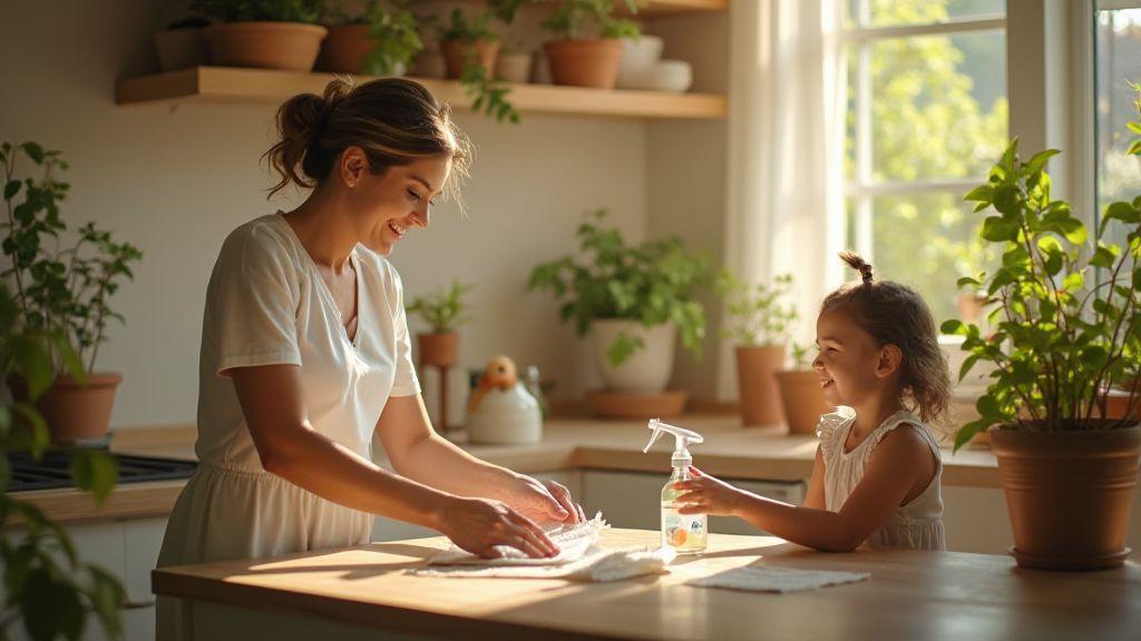 Segurança para crianças e animais ao usar limpeza ecológica sem tóxicos